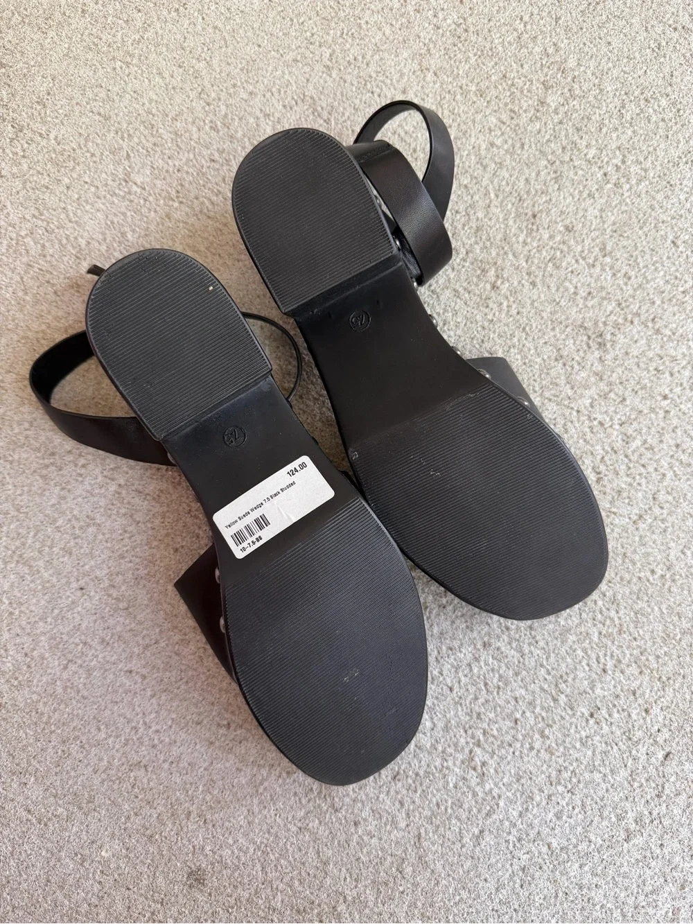 Seychelles Black Studded Platform Sandals